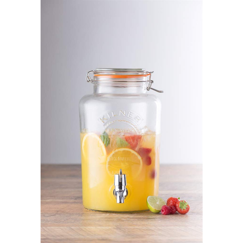 Kilner Garden Party Drinks Dispenser 5ltr with Drinking Jars