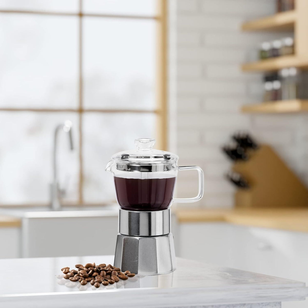 Oggi Stovetop Espresso Maker Moka Pot 4 cup (4oz