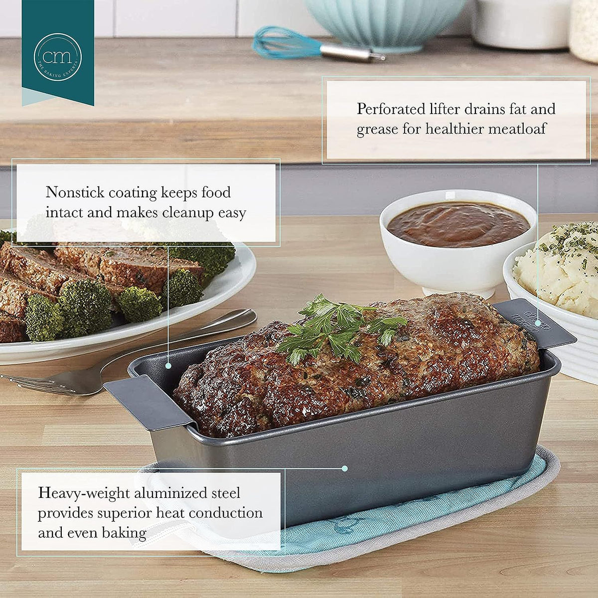 Norpro Nonstick Meat Loaf Pan/Bread Pan Set