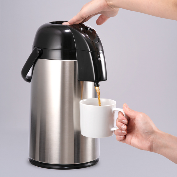 Airpot Thermos Coffee Carafe Insulated Inox Stainless Steel Coffee Beverage  Dispenser with Pump Thermal Vacuum Jug Free Shipping
