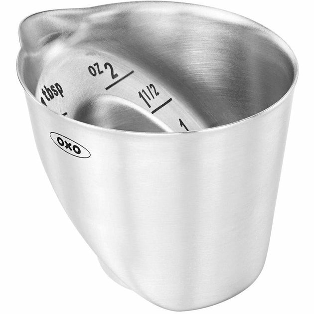 Mrs. Anderson's Baking Liquid Dry Measuring Cups with Pour Spout,  Heavyweight 18/8 Stainless steel, Set of 4 Cups