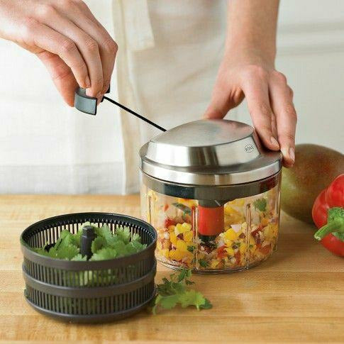 Gefu Salad Spinner Stainless Steel Rotare