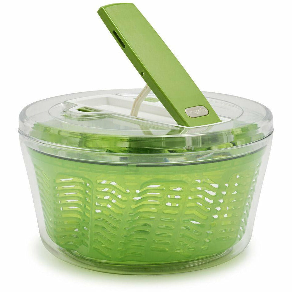 Zyliss Swift Dry Large Salad Spinner - BPA Free Lettuce & Vegetable Spinner  - Lettuce Spinner with Aqua Vent Ridged Basket - Works as Large Salad Bowl