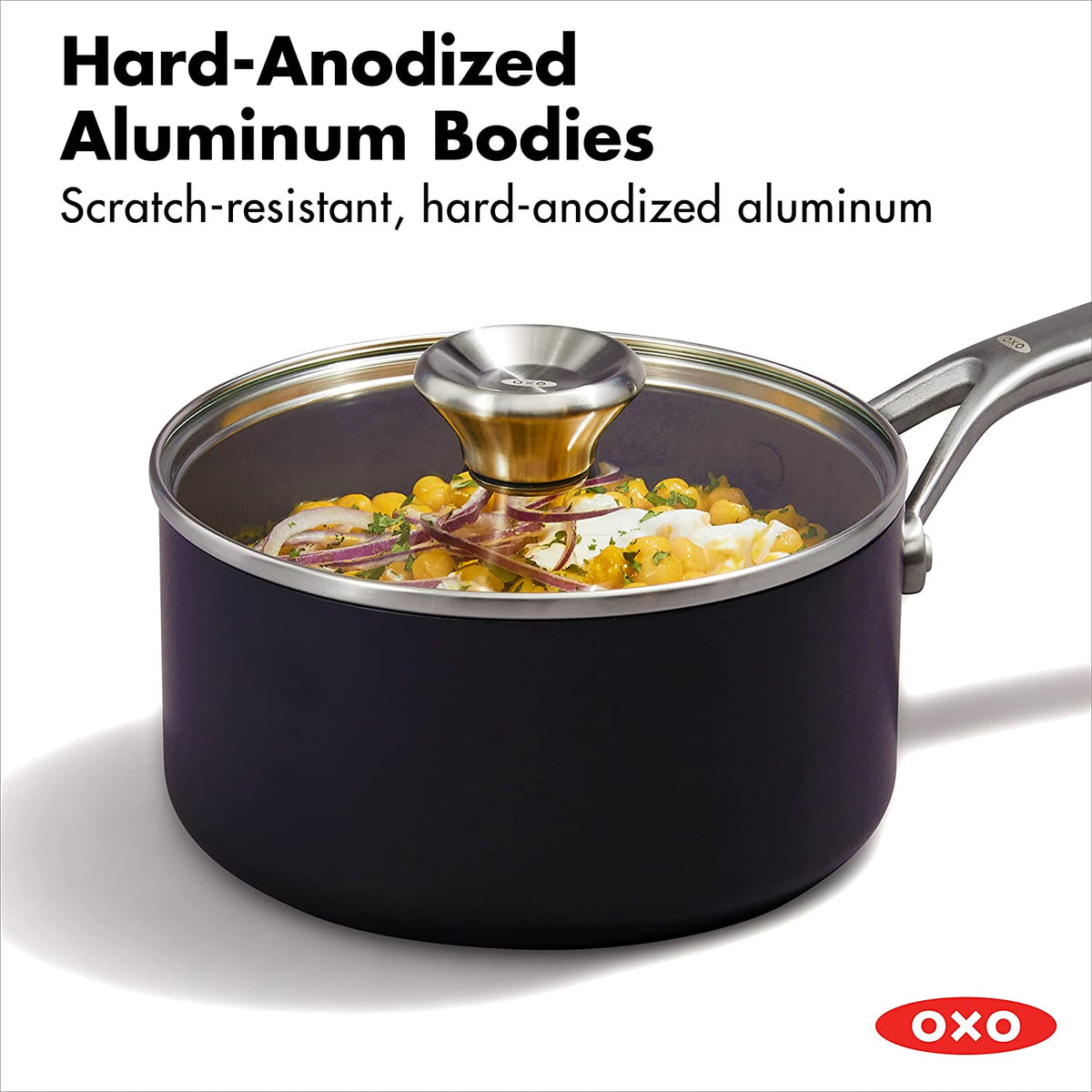 OXO Ceramic Professional Nonstick 3 QT Aluminum Covered Saute Pan