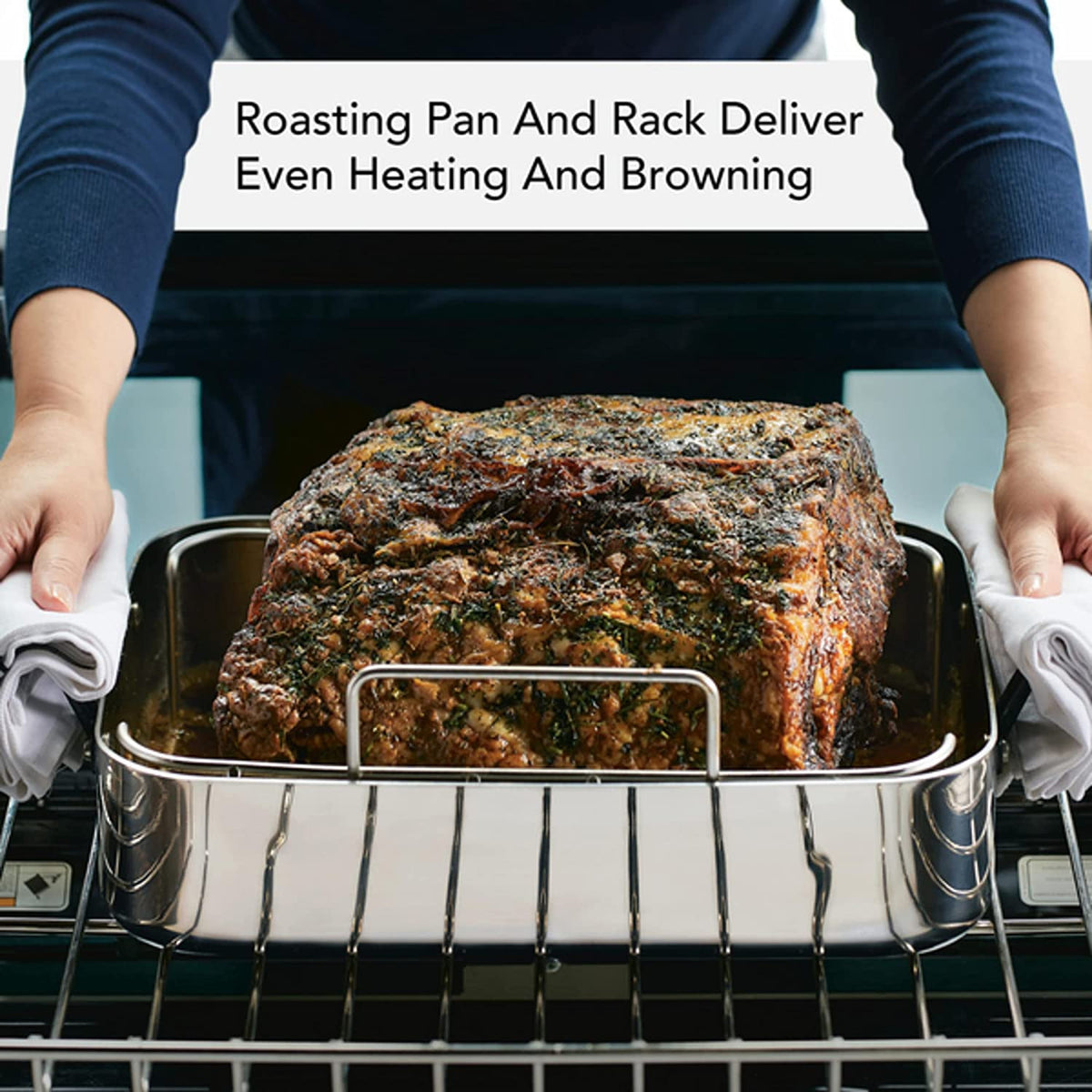 HIC Roasting Roasting Baking Rack, Heavyweight Chrome-Plated Steel