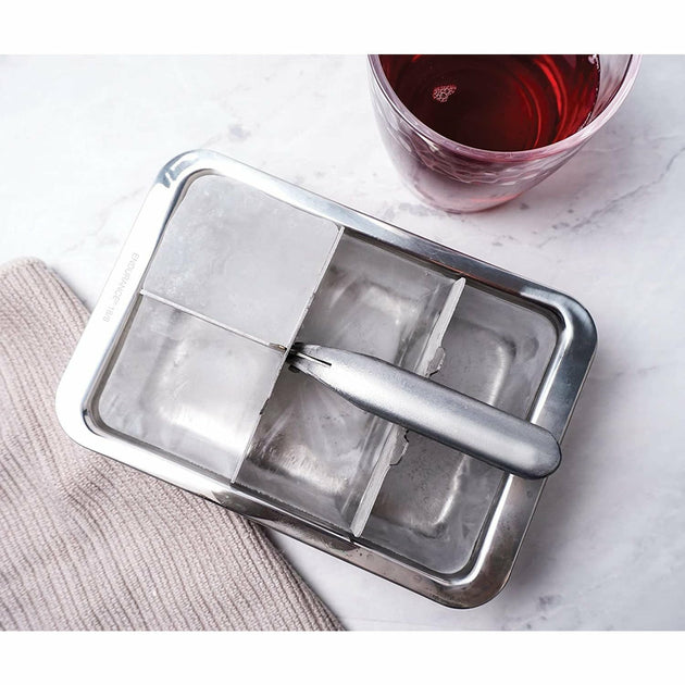 Yoove Ice Cube Tray With Lid and Bin- Silicone Ice Tray For