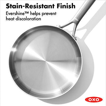 OXO Mira 3-Ply Stainless Steel Frying Pan, 12