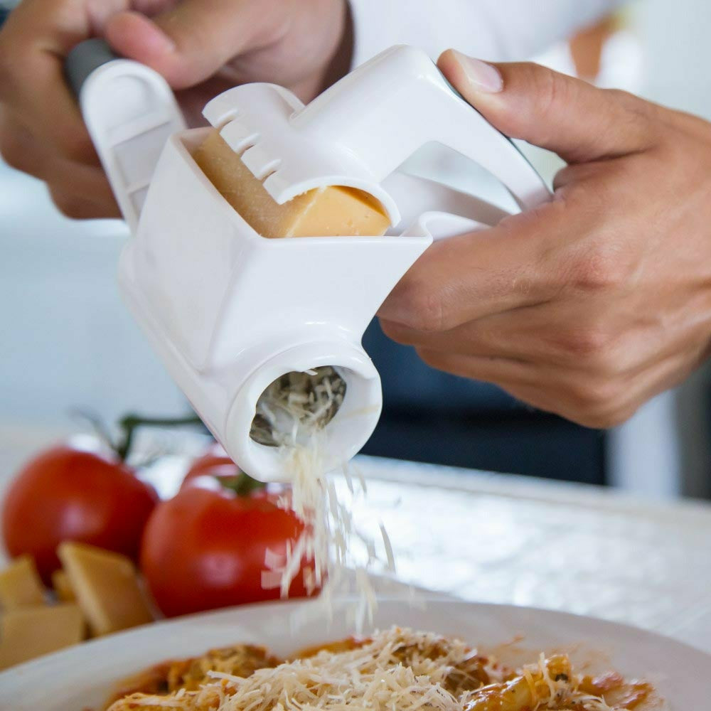Cheese Grater, Handheld Rotary Cheese Grater, for Parmesan, Cheddar, Nuts,  Chocolate, Vegetable, Ergonomic Design