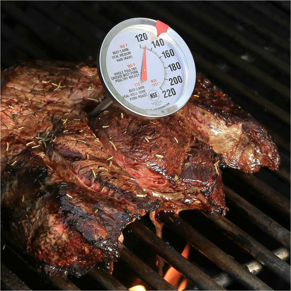 Polder, Deluxe Safe-Serve Instant Read BBQ Meat Thermometer Grill
