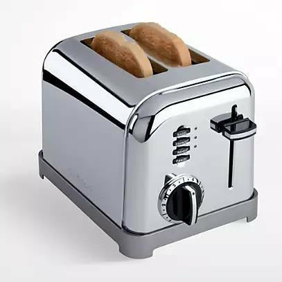 Waring CPT-122WH Cuisinart 2 Slice Toaster w/ 1 1/2 Slots - (3) Controls & 7 Setting Dial, White/Stainless, 120 V