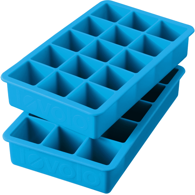Yoove Ice Cube Tray With Lid and Bin- Silicone Ice Tray For