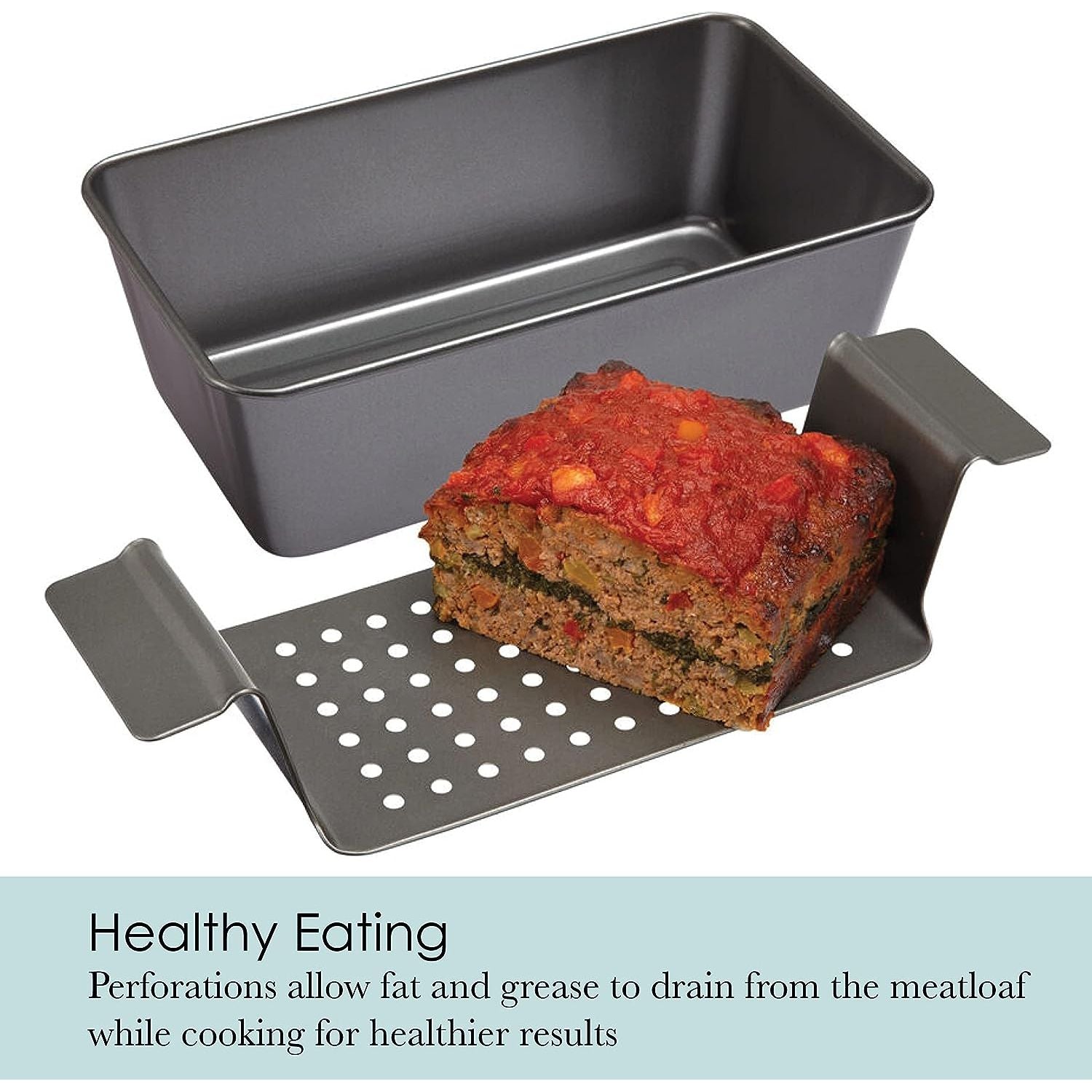 Norpro Nonstick Meat Loaf Pan/Bread Pan Set