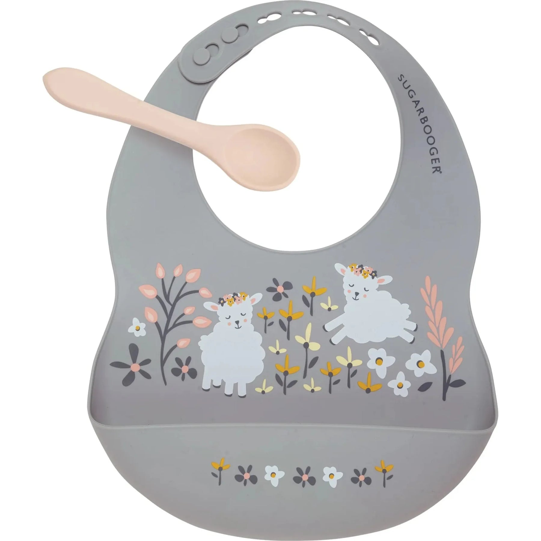 Lovely Minime Baby Feeding Set, Silicone Plates Bibs Spoons, Led