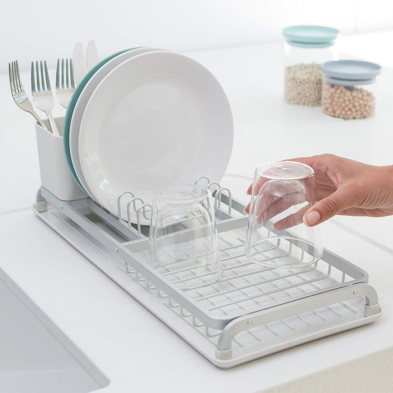 AllTopBargains 1 Dish Drying Mat Absorbent Pad Anti Skid 18x14 Draining Under Dish Glass Rack