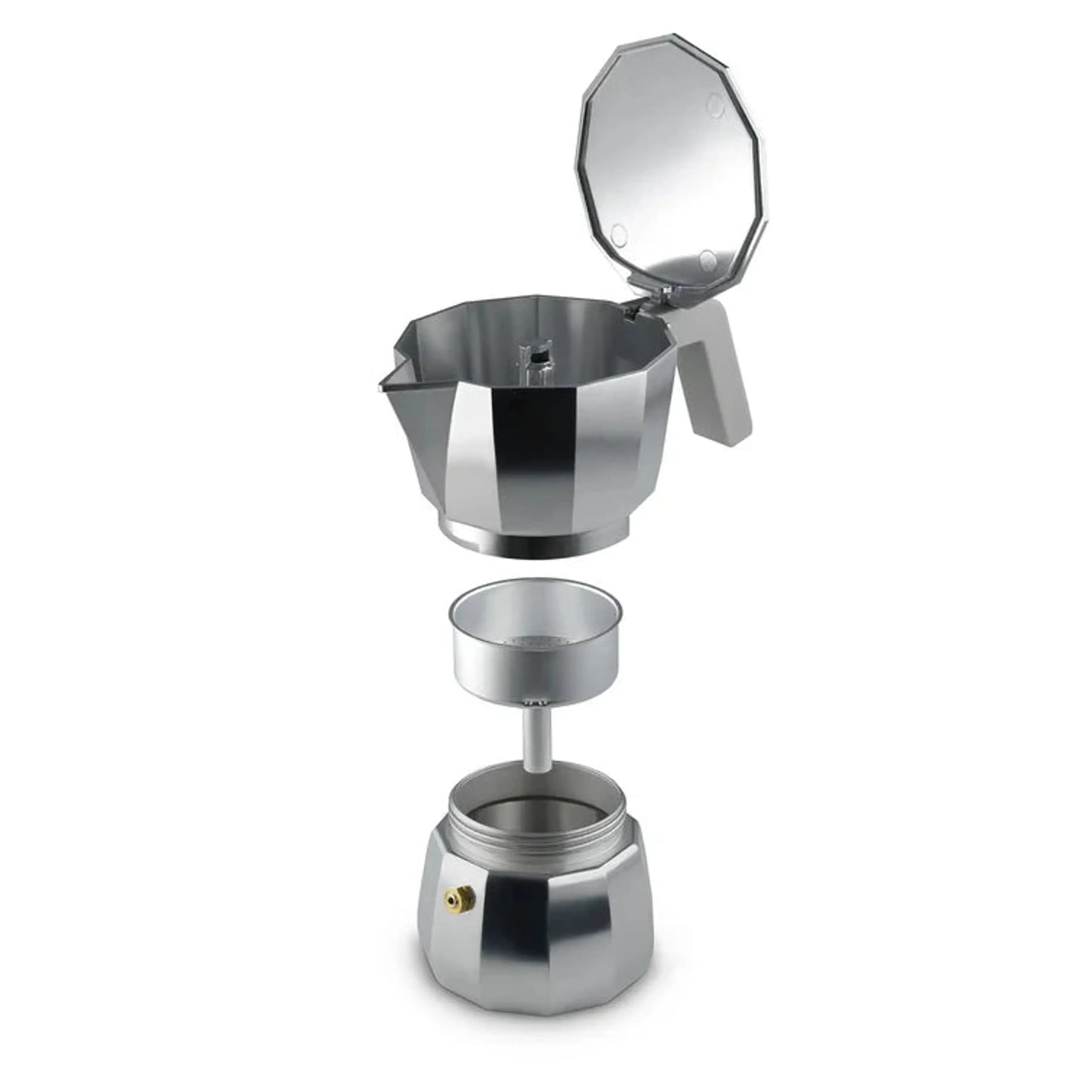 Oggi Stovetop Espresso Maker Moka Pot- 4 cup (4oz), Borosilicate Glass,  Italian Coffee Maker, Espresso Coffee Maker, Stovetop Coffee Maker