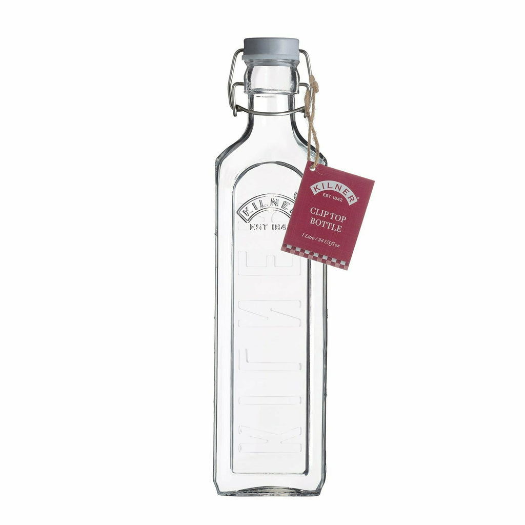 Clear 34 oz. Giara Glass Water Bottle