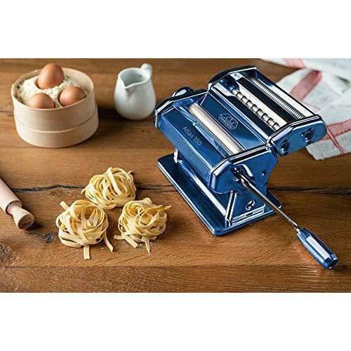MARCATO Atlas 150 Machine, Made in Italy, Red, Includes Pasta Cutter, Hand  Crank, and Instructions