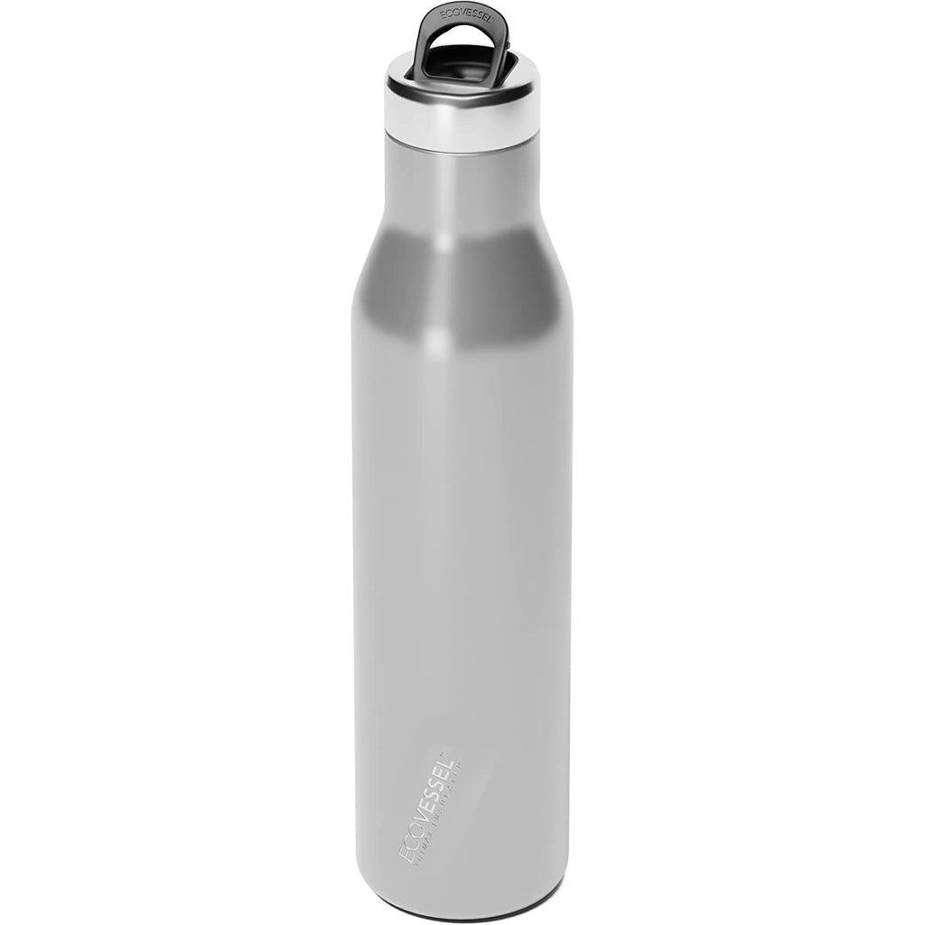 EcoVessel Stainless Steel Water Bottle with Insulated Dual Lid, Insulated  Water Bottle with Strainer and Silicone Bottle Bumper, Coffee Mug (Mountain