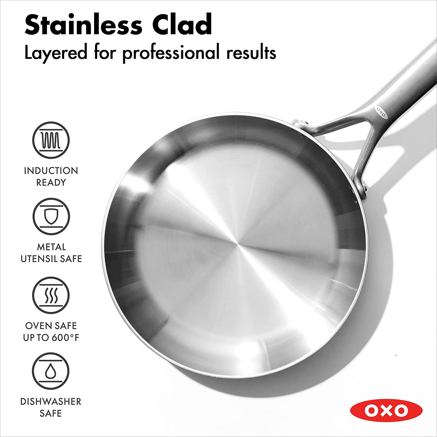 Made In Cookware - 3.5 Quart Non Stick Saute Pan With Lid - 5 Ply Stainless  Clad - Professional Cookware Italy - Induction Compatible