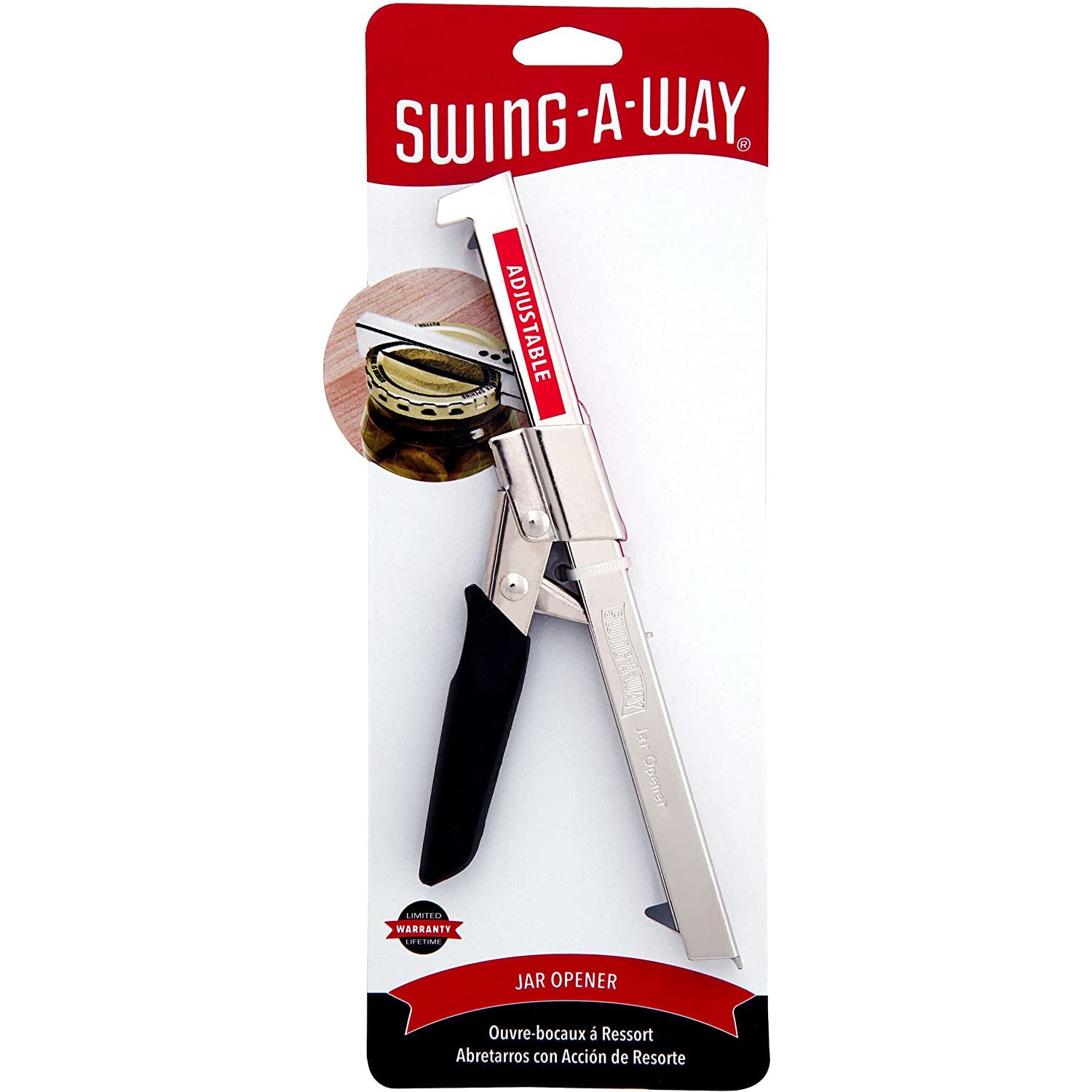  Swing-A-Way Comfort Grip Jar Opener, Black, 7.5-Inch : Home &  Kitchen
