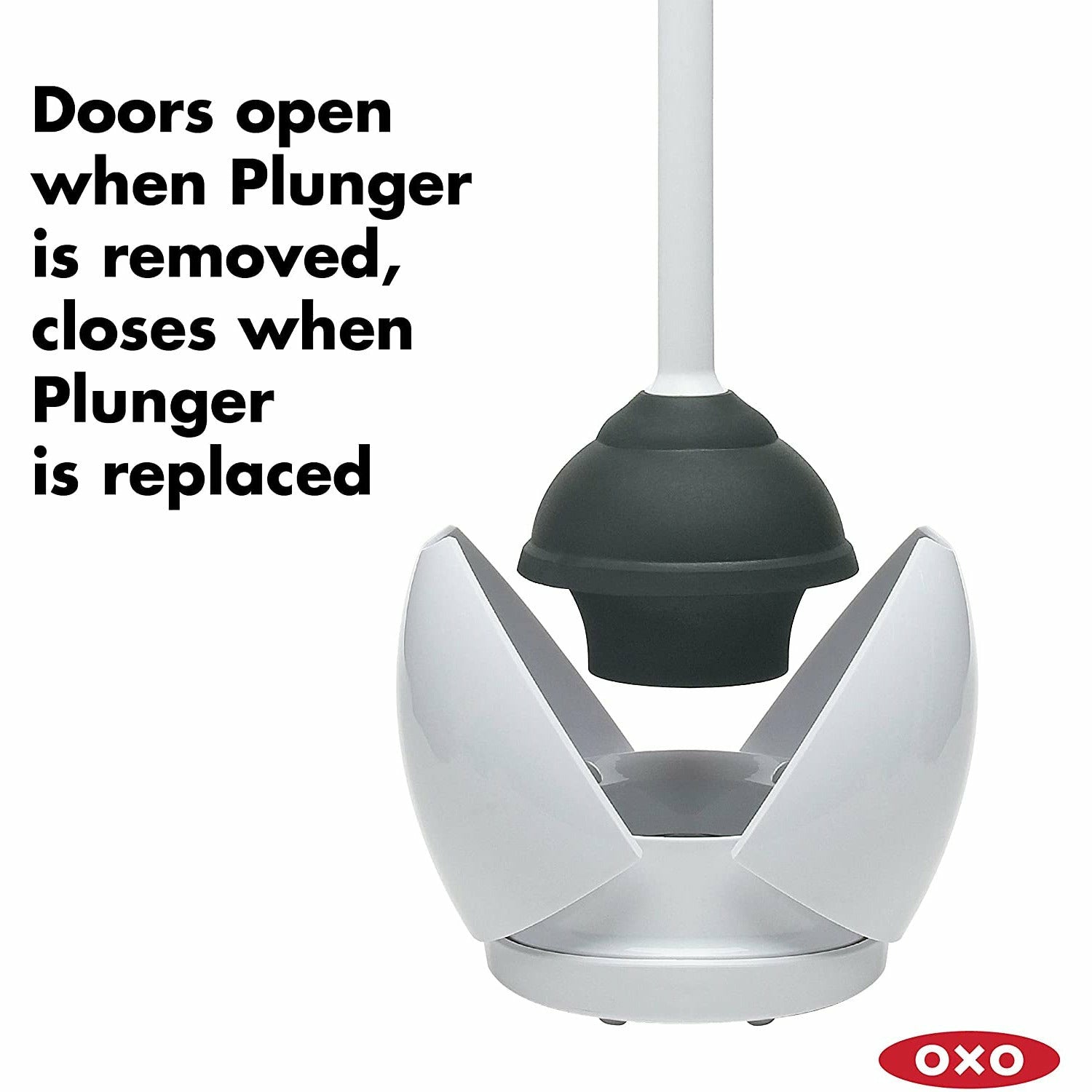 OXO Good Grips Toilet Plunger with Holder - Gray 6.3 x 24
