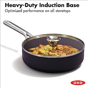 OXO Professional Hard Anodized PFAS-Free Nonstick, 1.7QT and 2.3QT Saucepan  Pot Set with Lids, Induction, Diamond reinforced Coating, Dishwasher Safe