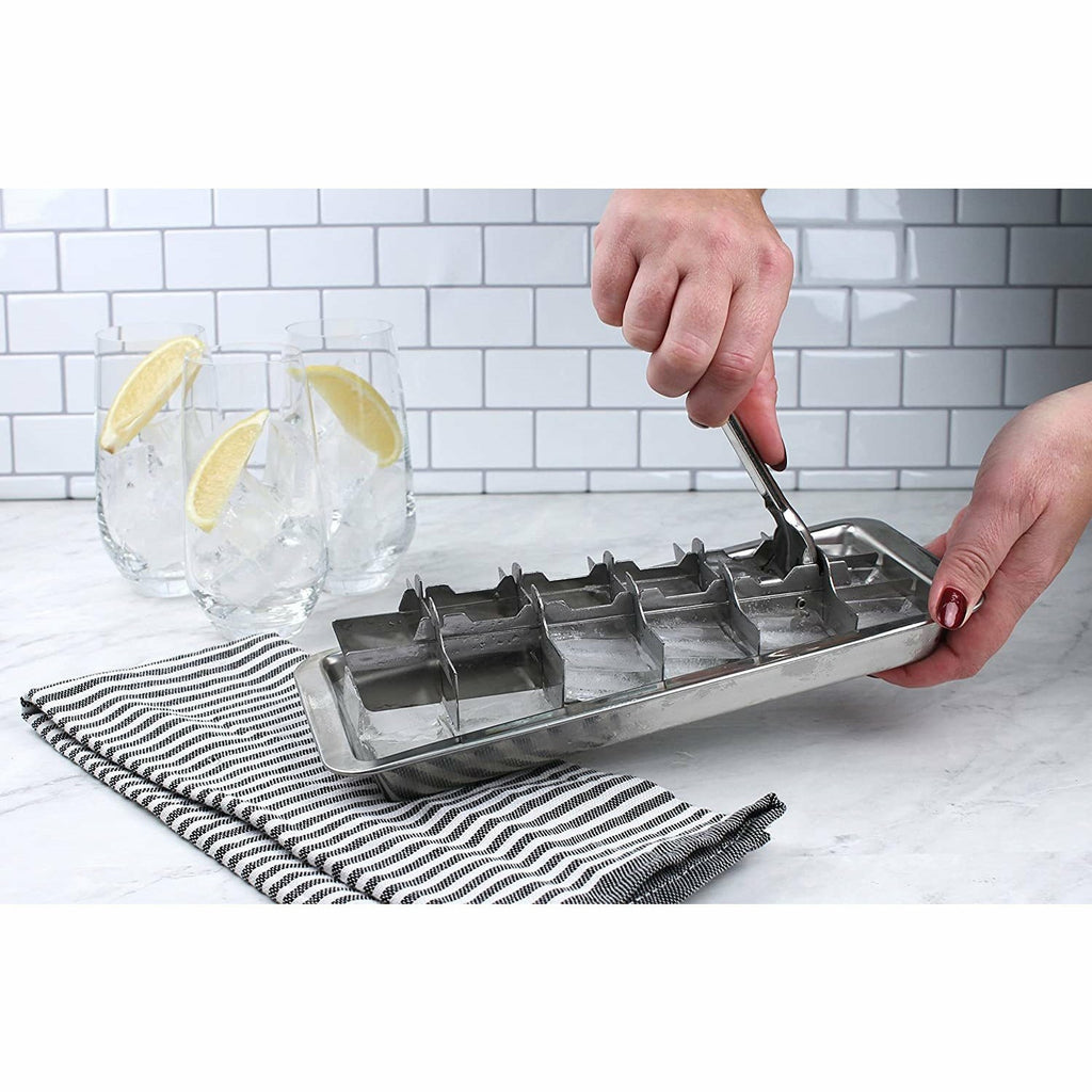 Small Ice Cube Tray with Lid and Bin, Easy-Release 77 Nugget Mini Ice Trays