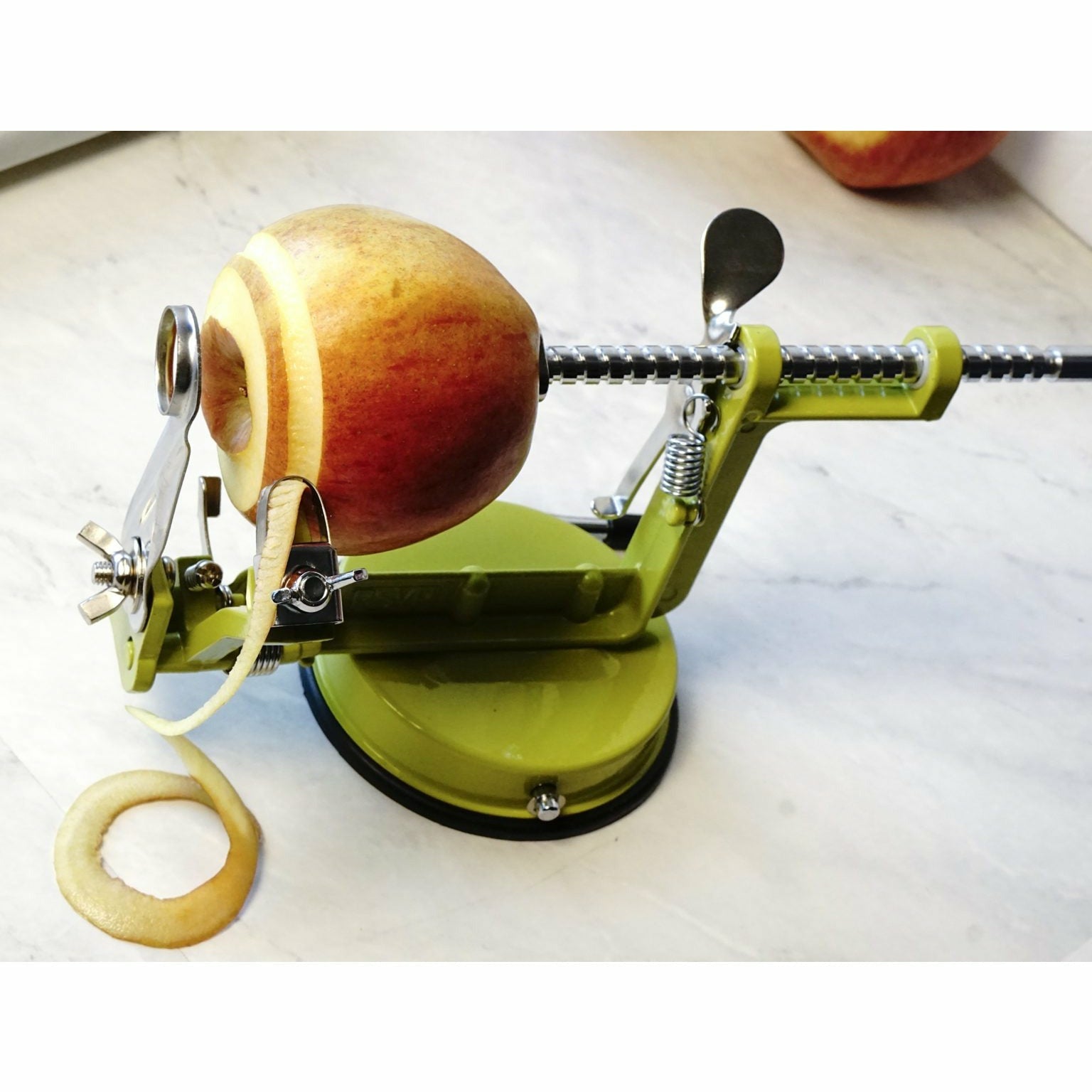GEFU 3-in-1 Apple Peeler for Peeling, Cutting & Coring
