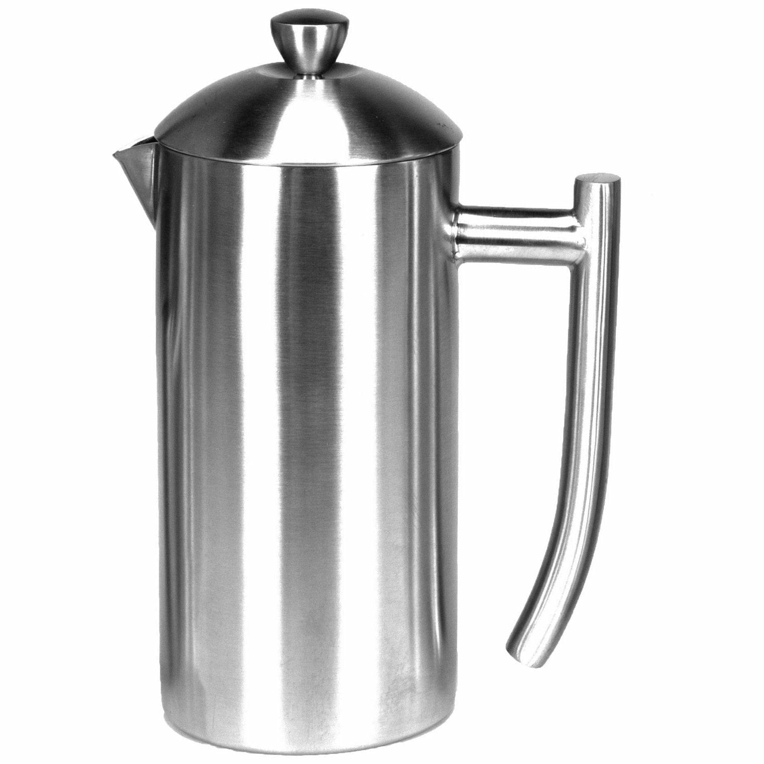 1L Stainless Steel Plunger Coffee Pot 51oz Manual Double Walled Insulated  Teapot