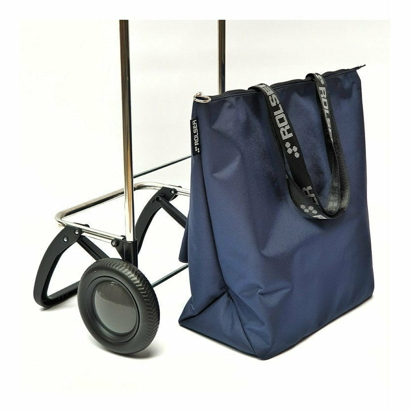 Rolser Aluminum Shopping Trolley Bag – Holds 55lb. – Blue